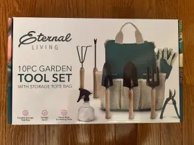 Pg94182 Eternal Living 10 Piece Garden Heavy Duty Tool Set With Storage Bag Brand New
