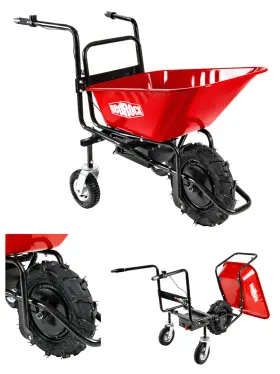 Etsg 699919144006 Wheelbarrow Cart Electric Tippable 330lbs Load Material Debris Hauler Wagons