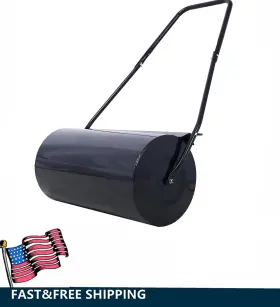 Etsg 699946060737 Lawn Roller Push Water/sand Filled 13 Gallon Steel For Garden Yard Heavy Duty