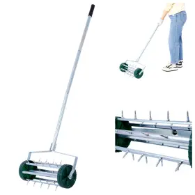 Etsg 699997040580 58 Inch Aerator Roller Rolling Lawn Garden Spike Push Aeration