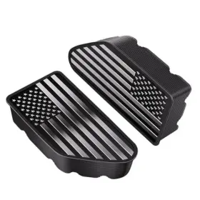 L001 Ev Plnt Bed Rail Stake Pocket Covers For Gmc Chevy Silverado/gmc Sierra Black/silver