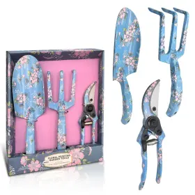Hdr10007 Evertools 3piece Printed Garden Tool Set Heavy Duty Aluminum Gardening Kits Inclu