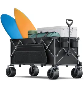 Everyfun 198168551059 440lbs Collapsible Wagon Cart Beach With Big Wheels Utility Wagons