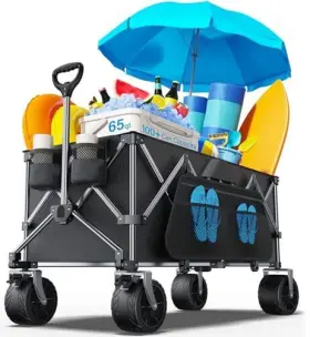 Everyfun Pro 198715759310 Collapsible Wagon 440lbs Wagons Carts Foldable With Big Wheels Heavy Duty U