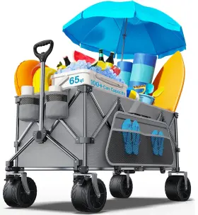 Everyfun Pro 198715901405 Collapsible Utility Cart 440 Lbs Foldable Wagon With Big Wheels Heavy Duty