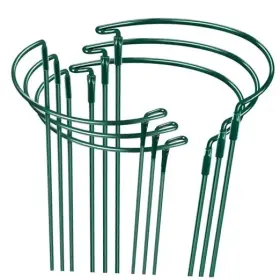 Ewpjdka3 Ewpjdk Plant Supports Stakes 6pcs Half Round Metal Garden Support For