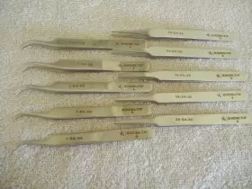 2a-sa-se Excelta 7-sa-se And Tweezer Curved Straight Stainless Steel - 5 Each
