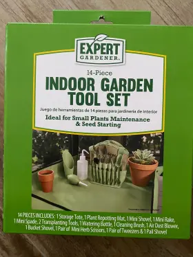 Expert Garden 820909988151 Gardener Indoor Tool Set 14-piece Green Bag Plus