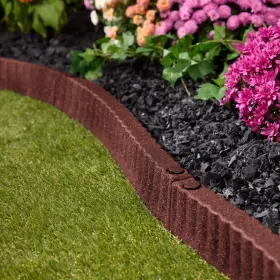 Dcegte2slrd8 Expert Gardener 2ft X 3 Inch Red Recycled Rubber Garden Border Landscape