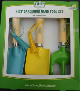 Eg22-402-005-01 Expert Gardener 3-piece Kidsft Garden Hand Tool Set Trowel Shovel Cultivator Blue