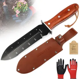 Ezuvita 647581750384 Hori Garden Knife Gardening Tools With Leather Sheath For Weeding Gardeni