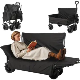 147231-1 Fahkns Collapsible Folding Outdoor Utility Wagon 440lbs Heavy Duty Carts Re
