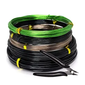 Pzbx-5r Falidi Bonsai Wire With Cutter Kit - 5 Roll Tree Training Wires 164 Feet Total .anodize
