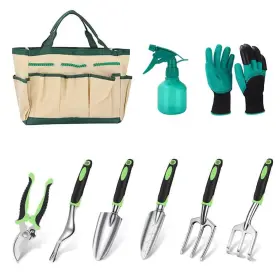 Familys Backyard 762744010256 Gardening Tools Set 9 Pcs Gifts For Women And Man Ga