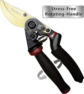 Fancial 742378636725 8.5-inch Pruners Scissors. Padded Grip For Everyone #2