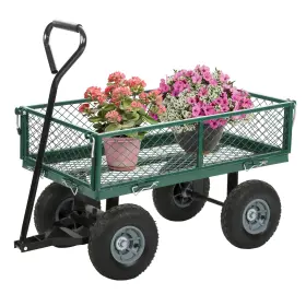 Fdw-xj-87-green Fdw Garden Cart Streel Heavy Duty 500 Lbs Capacity Utility Wagon With Remova