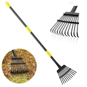 Feblomst 757106525806 Rake Garden Leaf Rakes For Lawns Heavy Duty Yard Metal Tools With 9 Inch