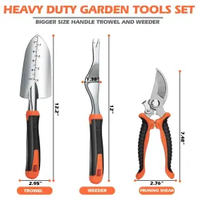 Fksa-gt004 Fecsam Garden Tools Set Updated 3 Pcs Heavy Duty Gardening Kit - Hand Shovel/trowel #2