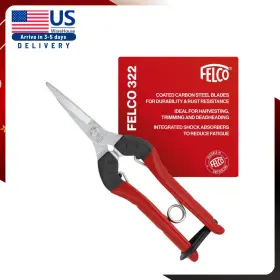 Felco 313030663672 322 Pruning Shears Snips Long Reach Bypass Garden Hand Clippers 75 Inch