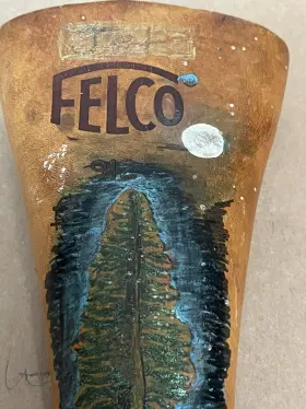 Felco 783929400686 912 Genuine Leather Holster With Belt Clip Folk Art Sequoia Tree #3