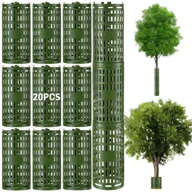 Felistory 752870982589 20pcs Plant And Tree Guard Protector Trunk Around Green