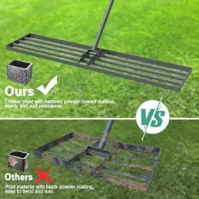 Llr01 Femond Lawn Leveling Rake With Anti-rust Coating 45 Inch X10 Rakes For 78in #2