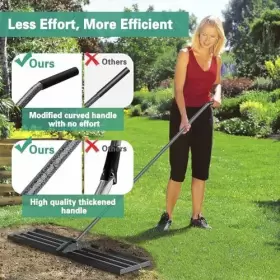 Llr01 Femond Lawn Leveling Rake With Anti-rust Coating 45 Inch X10 Rakes For 78in #3