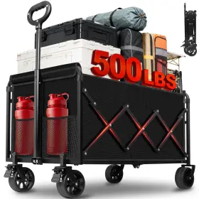 Cart-0506 Ffq Collapsible Wagons Carts Foldable Wagon 500lbs Cart Heavy Dut