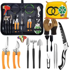 Hygj-1 Fgrkxcv Bonsai Tools Set For Beginners Tree Kit With Training Wire Scissors