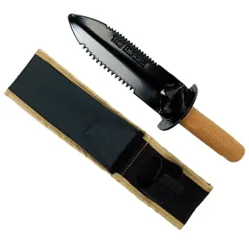 Fisher 009068036679 Double Serrated Digging Trowel With Sheath Durable Metal Detecting Tool
