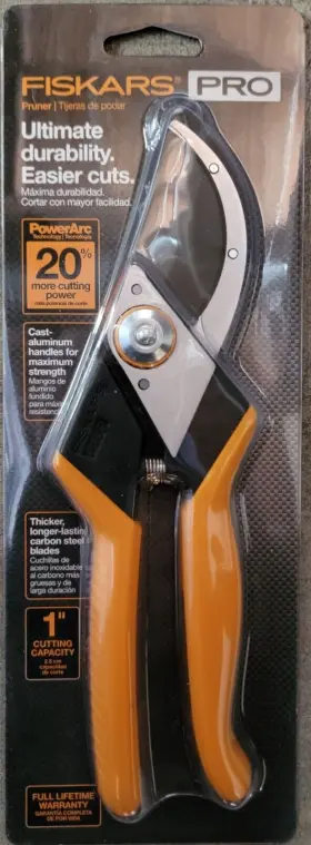 394951 Fiskars 046561804190 Pro 1 Inch Cut High Carbon Blade And Aluminum Handle Pruner New