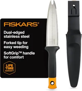 Fiskars 046561806729 Hori Garden Knife With Sheath Multi-purpose Heavy Duty Gardening H