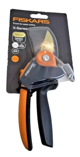 Fiskars 046561813154 X-series 3/4 Inch Cut Titanium Blade Power Gear Pruner New
