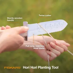 1073767 Fiskars 14 Inch 2-piece Pickaxe And Multi-purpose Hori Knife Garden Tool Set #3