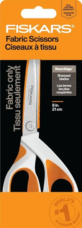 181850 Fiskars Razoredge Fabric Scissors - 8 Inch Heavy Duty Shears With