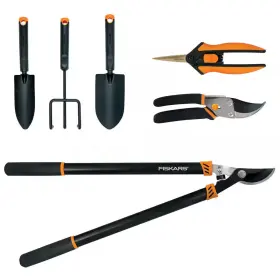 Fiskars 313042999950 6-piece Essentials Heavy-duty Garden Tool Set