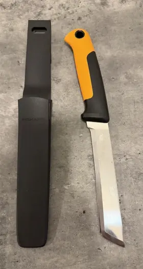 340150 Fiskars Orange/black Harvesting Knife Includes Sheath Free Shipping