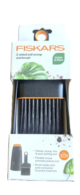 354150 Fiskars Planting Soil Scoop And Brush Set Garden Tool Indoor Gardening New In Box