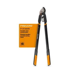 376811 Fiskars 32 Inch Anvil Lopper 2 Cut Heavy Duty Tree Trimmer Ratchet Drive Riveted