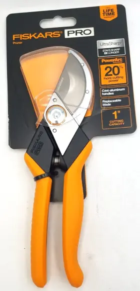 394955 Fiskars Pro 1 Inch Cut Ultra Sharp Blade And Cast Aluminum Handle Pruner New