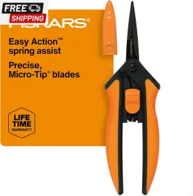 399241-1001 Fiskars Micro-tip Rose Pruning Shears 6 Inch Garden Non-stick Coated Stainle