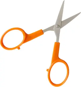 98087097j Fiskars Curved Craft Scissors 4 Inch Steel And Orange