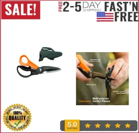 1070892 Fiskars Group Inc Multipurpose Straight Blade Garden Shears Black And Orange