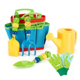 Toy0056-gm Fitnate Green Kids Garden Tools Set 6 Pcs Gardening For Including Watering