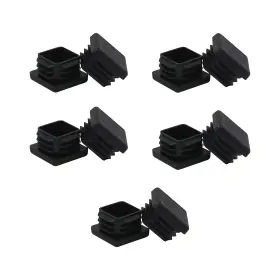 Fiveeyes 779283597377 1x1 1 Inch Square Tubing Plastic Plug End Caps 10 Black