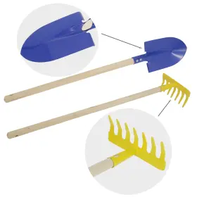 15210-shovel Fixturedisplays 7-tooth-nf Kids Garden Tool Set 28 Inch Long Toy Rake And Shovel Reduced Size 2-piece