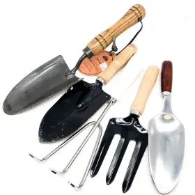 Cla323 Flexrake 5 Pcs Classic Hand Trowel Digging Fork Planting Tools