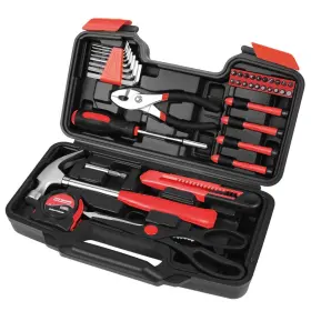 Flexzion B01lxmev8u 39 Piece Hand Tool Kits Case - Compact Kit For Handyman