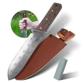 Flora Guard 431239352769 Hori Garden Knife With Leather Sheath And Sharpening Stone Heavy Duty Gar