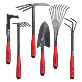 4332683669 Flora Guard Garden Tool Set 6 Piece Heavy Duty Large Size Gardening Hand Tools Sturdy